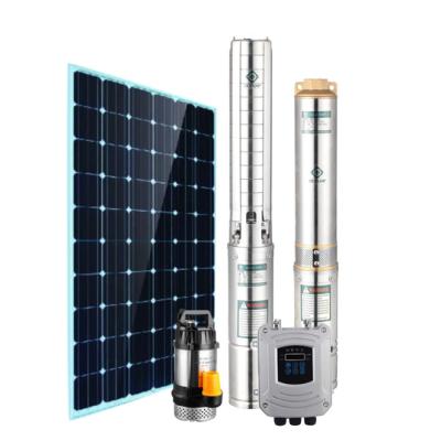 China 2hp Developing World Water Solutions QQPUMP Q4SC11-60 Submersible Well Water Pumps 110V DC Solar Powered Deep Water Pump for sale