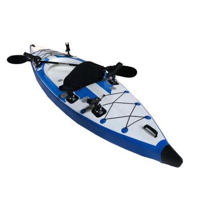 China Fishing hot sale HILEAF HL-K5 drop stitch canoe rowing boat inflatable fishing kayak for rodster for sale