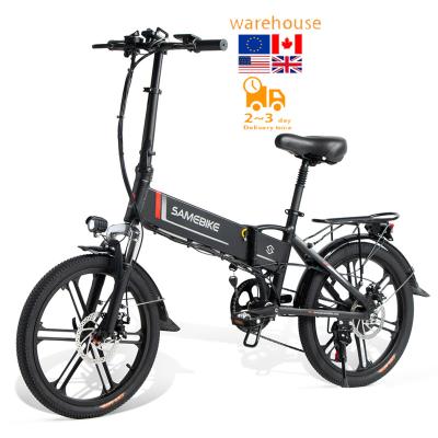 China Aluminum Alloy US EU warehouse e-bike drop shipping fold e bicycle road folding ebike city cycle electric bike for sale