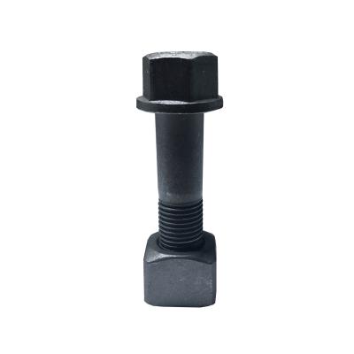 China M13 M16 M20 Steel Black Grade 10.9 Track Bolt With Flange Flange Hex Bolt Landing Gear Components for sale