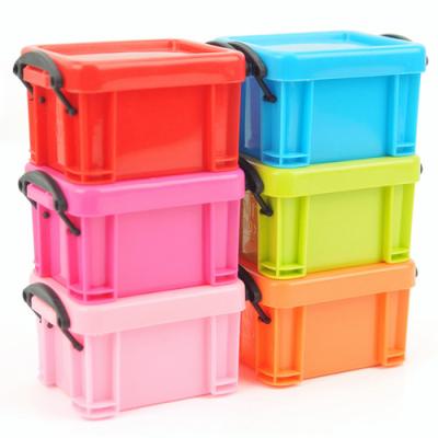 China Sustainable Plastic Box For Household Storage Plastic Container Desktop Storage Basket For Schools And Offices for sale