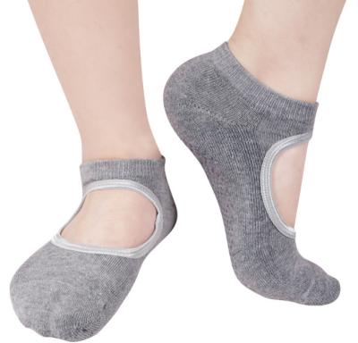 China Security Backless No Slip Yoga Socks , Various Color Breathable Yoga Feet Socks for sale