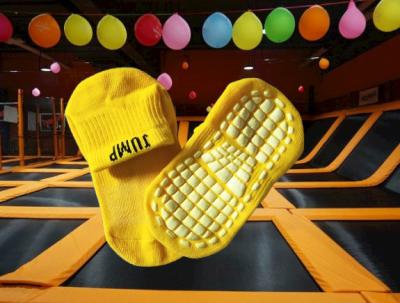 China Custom Jumpin Josephs Trampoline Park Socks  ,  Non Slip Grip Socks  ,  Trampoline Socks for sale