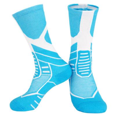 China Top design custom compression sports socks soccer baseball running socks with terry inside for sale