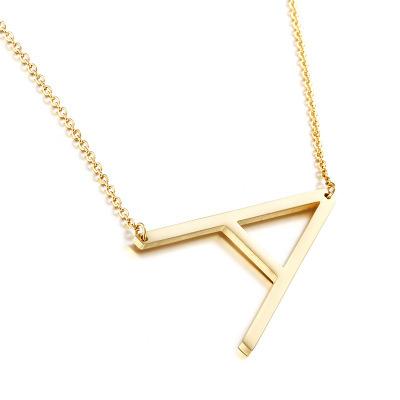 China Eco-Friendly Customized Letter Necklace Stainless Steel Accessories Fashion European And American Style for sale