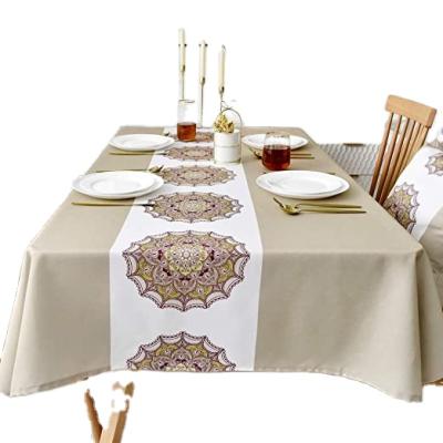 China 52 x 52 Inch Waterproof Wrinkle Proof Oil Free Table Cloth Table Cover Square Waterproof Tablecloth for Clean Dining and Outdoor for sale