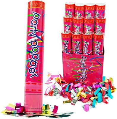 China Biodegradable large multicolored decoration confetti cannons (5 packs) and inflatable for New Year's Eve Birthdays and weddings party for sale