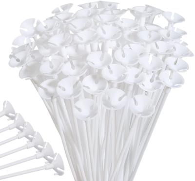 China Birthday Party Decorations 100 Pieces PVC Plastic Balloon Sticks Holders and Cups for Party and Wedding Decoration for sale