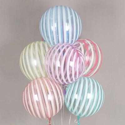 China Crystal Striped Bobo Balloons 18in Party Decoration 7 Lollipop Durable Reusable Wrinkle Free Helium Bobo Balloon for Birthday Party Decoration for sale