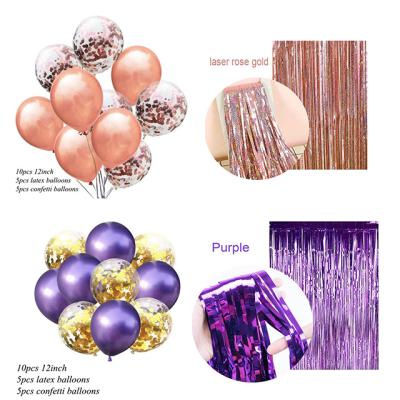 China All celebrations 20pcs 12 inch latex balloons filled with glitter birthday weddings celebrations party latex balloons rain curtains for sale