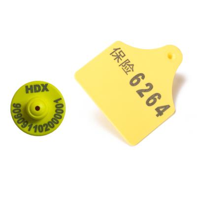 China Farm Factory Price ISO11784/11785 HDX Low Frequency Ear Tag Identification Animal Tracking Management Scares RFID Ear Tag for sale