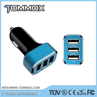 China Tommox ABS Plastic 5V 3.1A 5V 4.2A Dual Car Charger for Mobile Phones for sale