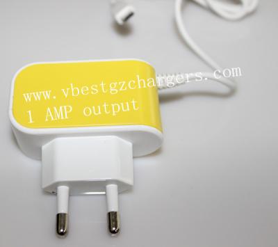 China New product pretty yellow made in china ABS material Apple iphone travel charger for sale