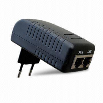 China 24W 24V1A 240V AC Poe Power Adapter , Single Port Poe Power Supply for sale