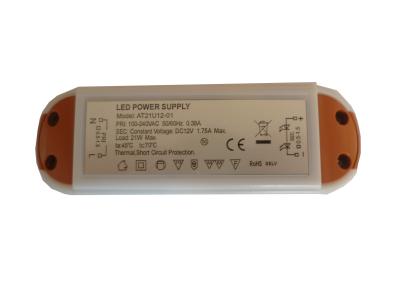 China 24W High Power Factor External Led Driver , 12V DC Constant Voltage Led Power Supply for sale