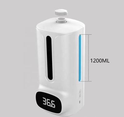 China Automatic Soap Dispenser 2 Touchless Sprayer Temperature Scanner Forehead Hand Thermometer Gel Alcohol Foam Soap Dispenser Machine Sensor Sin 1 for sale