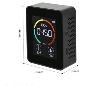 China 2021 New Arrival Durable Carbon Dioxide Detector Meter CO2 Infrared Sensor Air Detector With Alarm Sound Indoor Outdoor CO2 Tester for sale