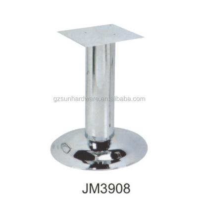 China Durable Restaurant Round Table Legs Brushed Stainless Steel Dining Table Base for sale