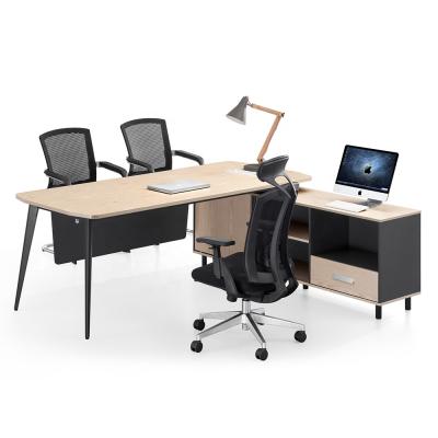 China 25mm Modern Thickening Office Factory China MDF Office Furniture L Shaped Executive Executive Desk for sale