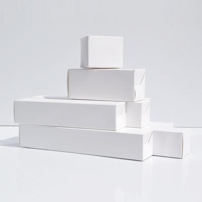 China Recycled Materials Dana White Cardboard Box Socket Loop Bottom Small White Box Rectangular Neutral Packaging Box for sale