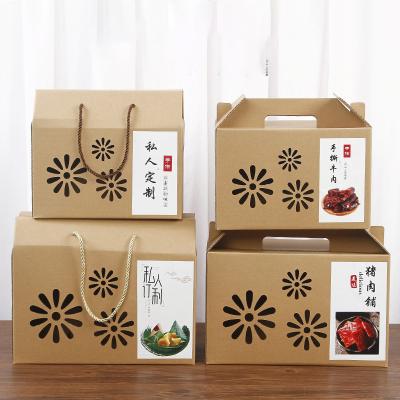 China shoes & Dana Nut Dry Goods Packaging Box Cardboard Wholesale Stain Gift Box Portable General Clothing Wrapping Paper Corrugated Box for sale