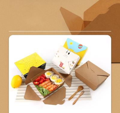 China Dana Disposable Printing Kraft Paper Food Packaging And Meal Takeout Packing Cartons for sale