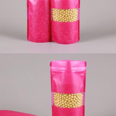 China Dana Color Safety Frosted Food Packaging Self Sealing Dry Bag Fruit Window Bag Plastic Transparent Sealing Bag for sale