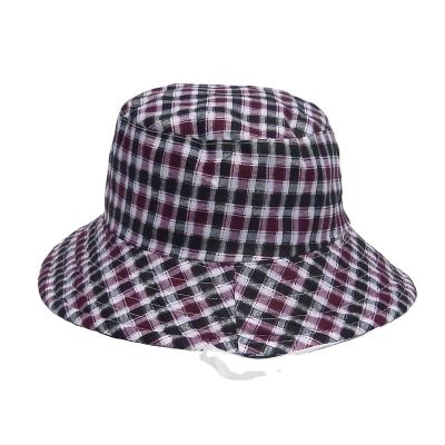 China Fashion\Comfortable Premium Hats\Durable 2023 Beanie Hats Lattice Sun Protection Bucket Woman Quality for sale