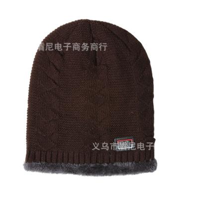 China New Arrival Fashion\Comfortable\Durable Winter Hat Thicken Warm Black Velvet Knitted Hat Plus Double Layer for sale