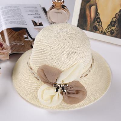 China 2023 Direct Selling Fashion Women's Wide Brim Straw Hat Breathable Sunshade Sun-proof Hats for sale