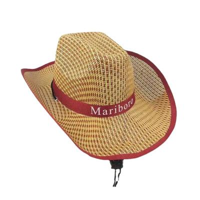 China High Quality Comfy Basic Straw Cowboy Hat Outdoor Natural Straw Wide Brim Shade Fashion Sunshade Straw Hat for sale