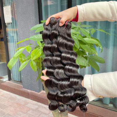 China Brazilian Curly Raw Virgin Hair Weave Bundles Loose Wave Deep Wave Hair Extension Wholesale for sale