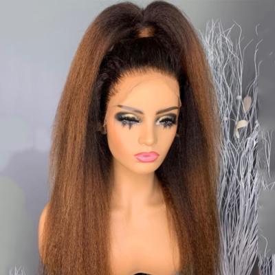 China Wholesale Brazilian Curly Straight Wigs Ombre Body Wave Lace Front Wig 10a Yaki Hair Full Lace Front Color Women Human Hair Wig For for sale