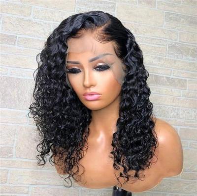 China Raw Indian Kinky Curly Full Lace Front Wig 13x4 LCE Transparent Virgin Body Wave Lace Front Wig Wholesale Full HD Hair for sale