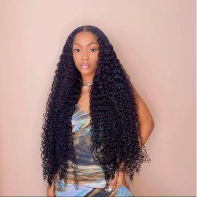 China Hd Virgin Human Hair Body Wave Full Lace Front Wigs Raw Indian Natural Kinky Curly Hair Transparent Lace Front Wig for sale