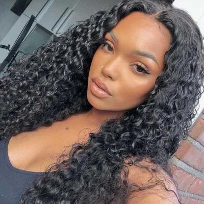 China 100% Sheer Lace Wig 13x4 Virgin Body Wave Full Lace Wig Brazilian Kinky Curly Human Hair Wholesale Front Wig For Black Women for sale