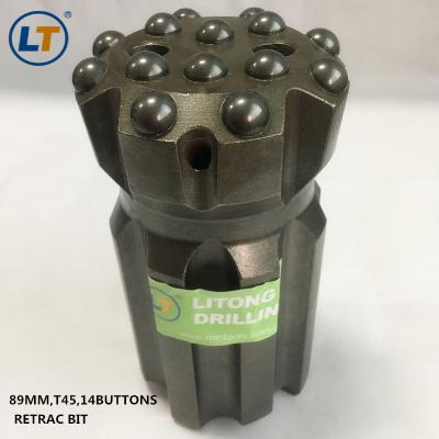 China High Quality T45 89mm Rock Drilling Retract Button Bit for sale