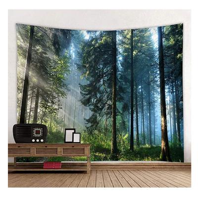 China Health Care Institutes One Or Double Sided Living Room Printed Morning Forest Magic Tapestries for sale