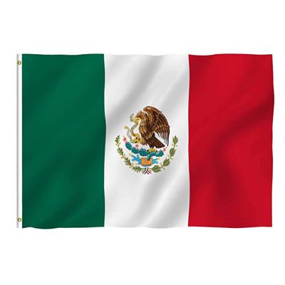 China Health Care Institutes Wholesale Personalized Advertising 100D Polyester Custom Printing Fabric Printing 3x5ft Mexico Flag for sale