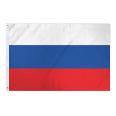 China Health Care Institutes Wholesale Personalized Advertising 100D Polyester Custom Printing Fabric Printing 3x5ft Russia Flag for sale