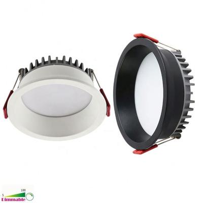 China Living Room Recessed LED COB Downlight 18W 24W Dimmable 85-265V Anti-glare Spot Light 12W 15W Home Living Room Bedroom Lighting for sale