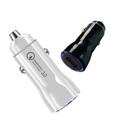 China Fast Single Cigarette USB Car Charger 12-24V Car Instant Charging Mobile Phone 100pc/lot Qc3.0 Lighter Charger for sale