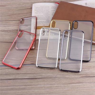 China TPU apply IP 7/8 full package soft transparent protective case plus ultra-thin TPU plated ip xsmax mobile phone shell for sale