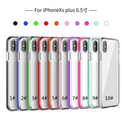 China 50pcs/lot New TPU+TPE mobile phone shell two color tpu drop protection cover for iphone xsmax apple transparent soft xr single for sale