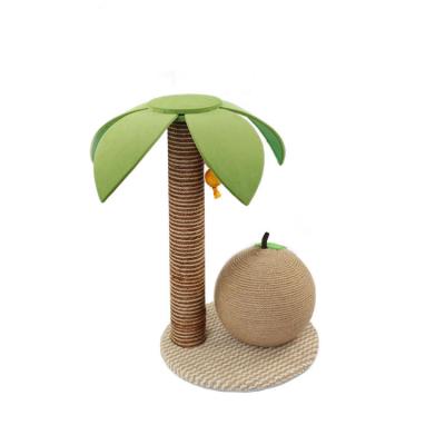 China Modern Style Cat Furniture Cat Scratcher Post Coconut Cat Tree Sustainable Post Furniture for sale