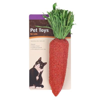 China China Rabbit Pet Chewing Toys Viable Carrot Loofah Natural Carrot Chewing Teeth Cleaning Toy for sale