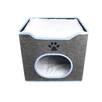 China Sustainable New Design 2021 New Design Cat Bed Soft Cat House Small Kennel for sale