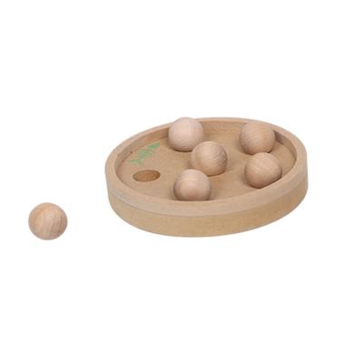 China Sustainable Wooden Cat Dog Pet Intelligence Toy / Intelligent Cat Scratch Ball Toy for sale