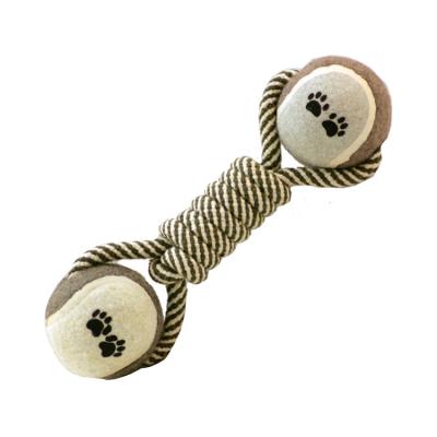 China Custom Viable Dog Chew Durable Pet Supply Rope Toy With Toy Balls for sale