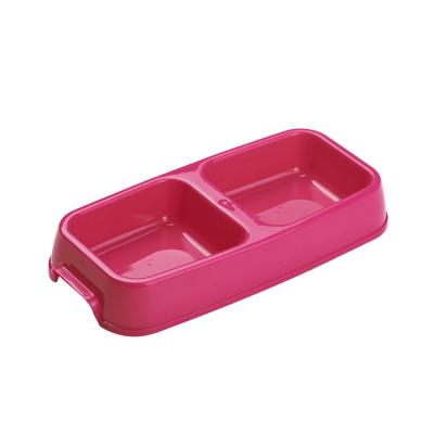 China Sustainable Dual Port Dog Cat Food Feeder Bowls Dog Food Bowls Dish / Pet Water Feeder for sale